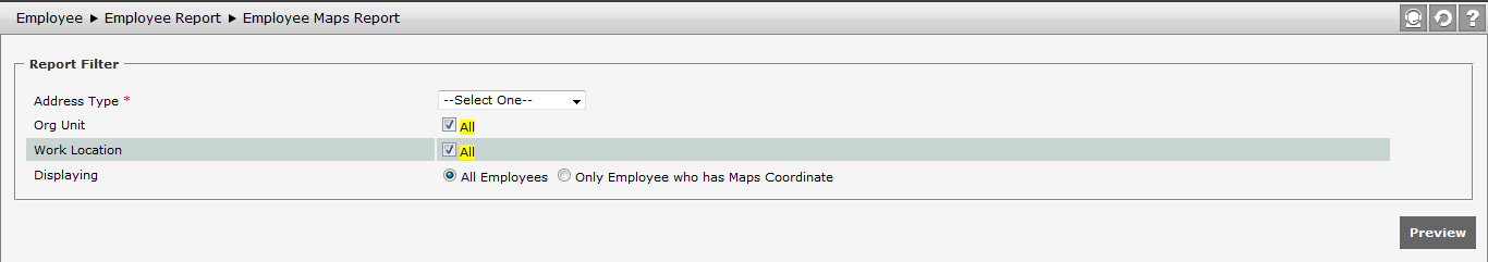 Employee Maps Report GreatDay Knowledge Base